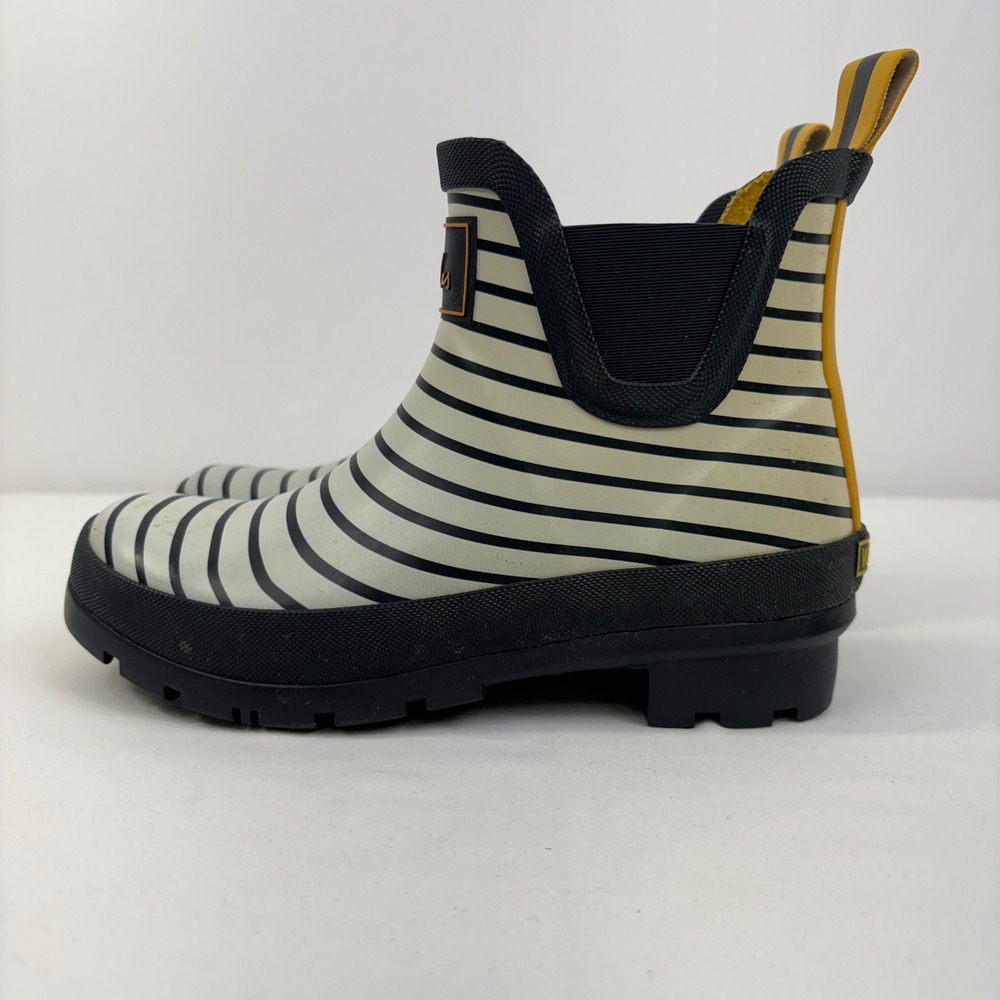 Joules Wellibob Womens Navy White Striped Chelsea Rain Boots Size 5